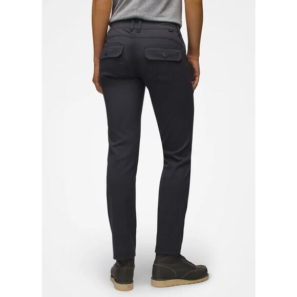 Prana Halle Straight Pant Women's 6 Short Coal Standard Fit Low Rise Stretch - Picture 2 of 13